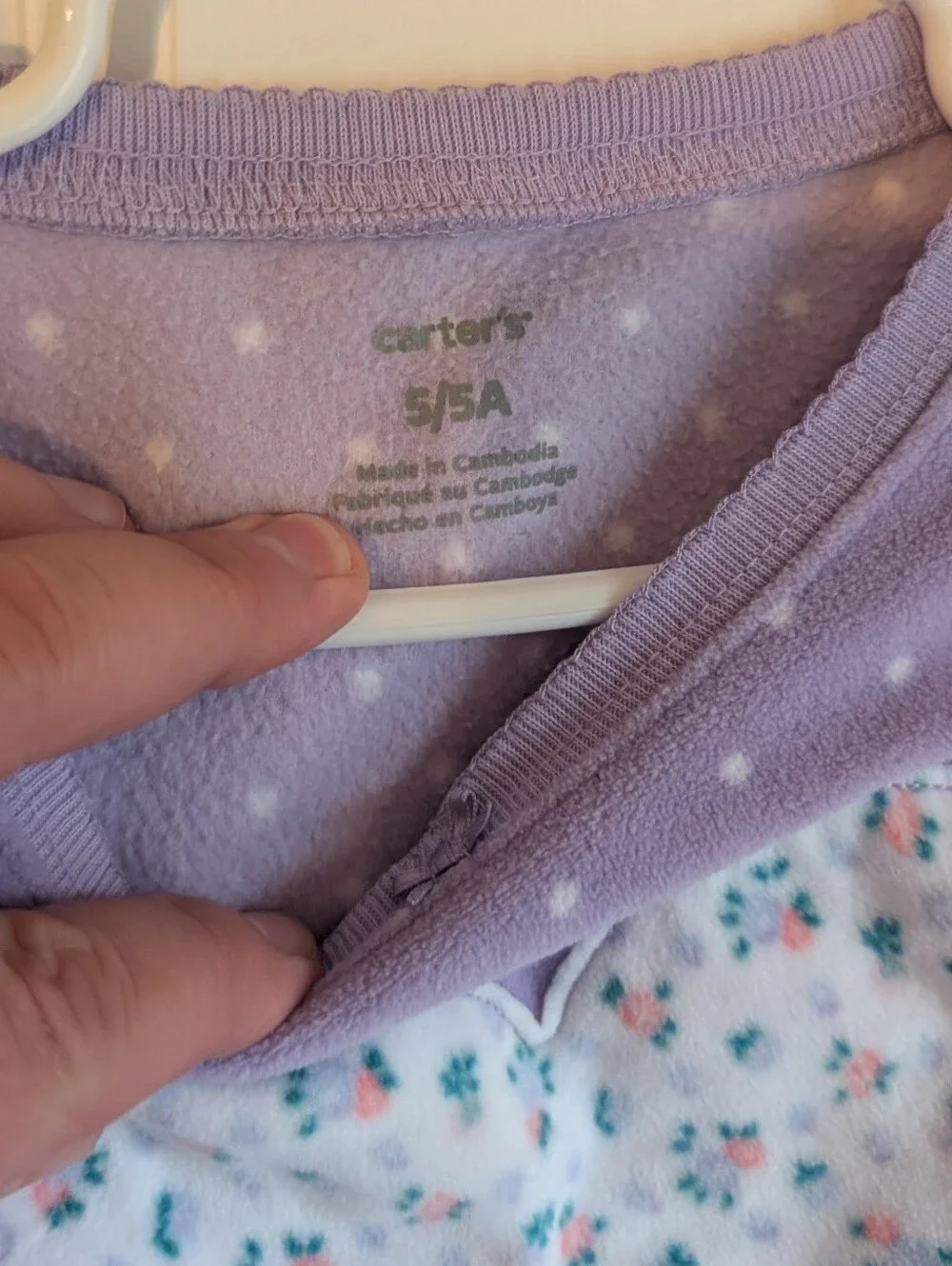 Carter's Size 5 / 5A Fleece Pajamas Girls
